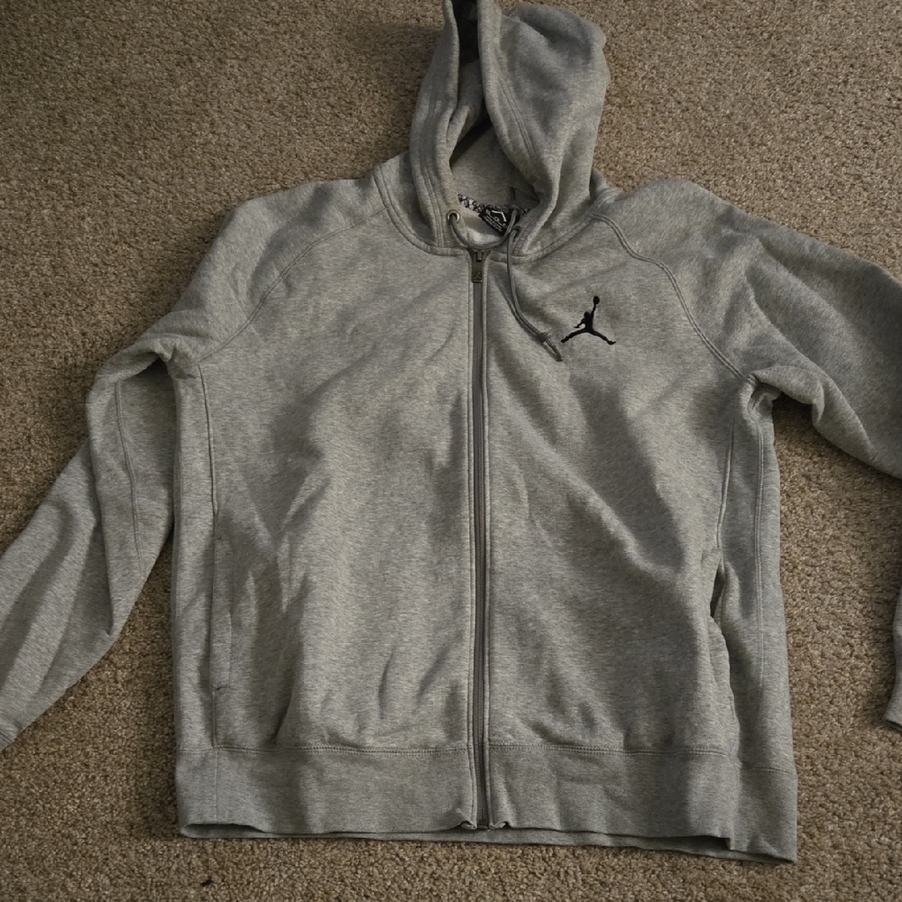 Jordan Heather Gray Zip-Up Hoodie